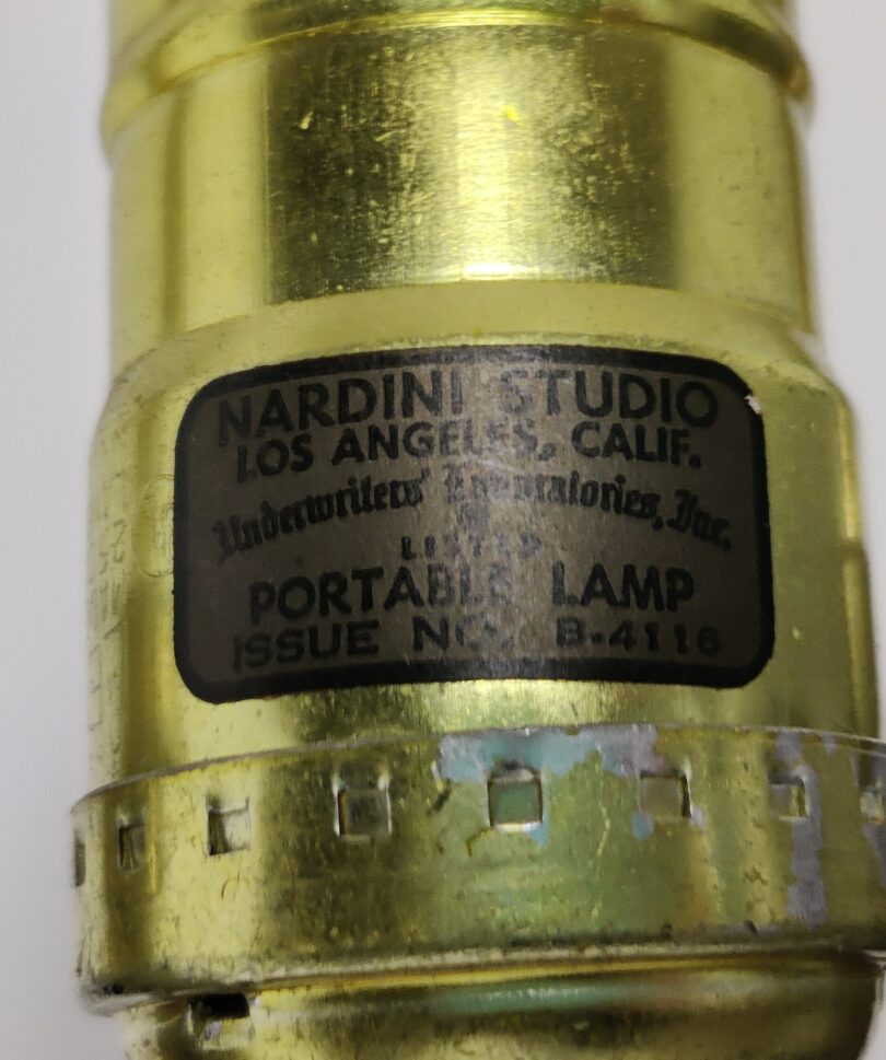Lámpara en cerámica reticulada por Nardini Studio California 1950s