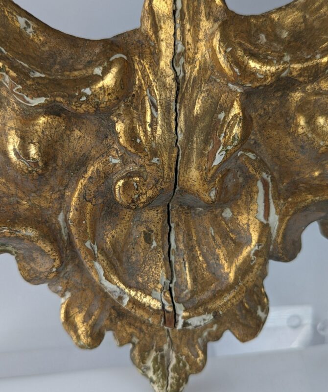Antiguo marco dorado de madera estucada - Imagen 10