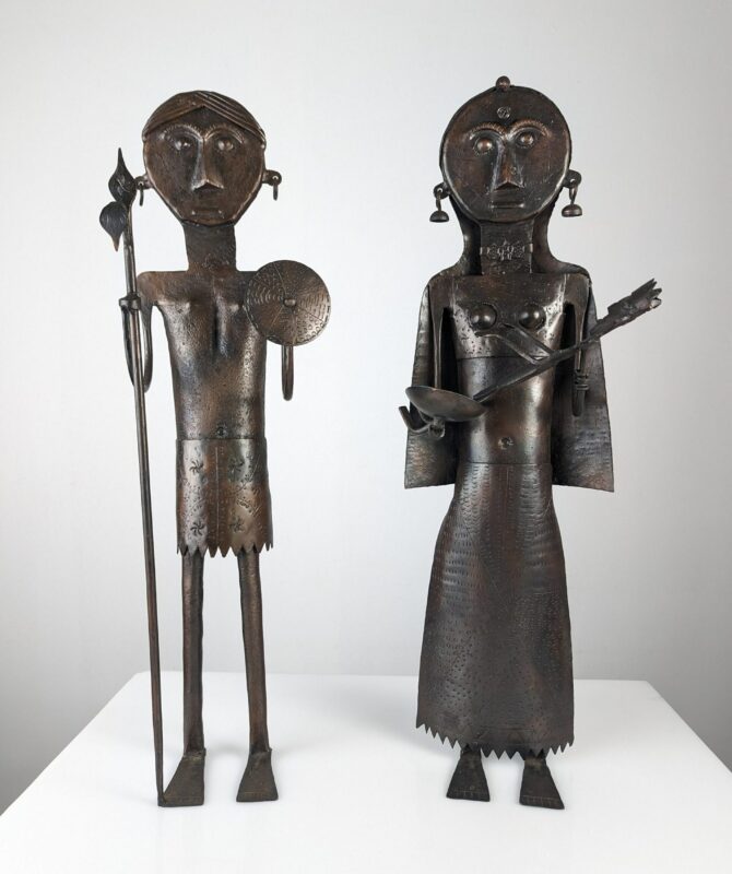 Escultura candelabro San Jose y Virgen con el Niño - Imagen 10