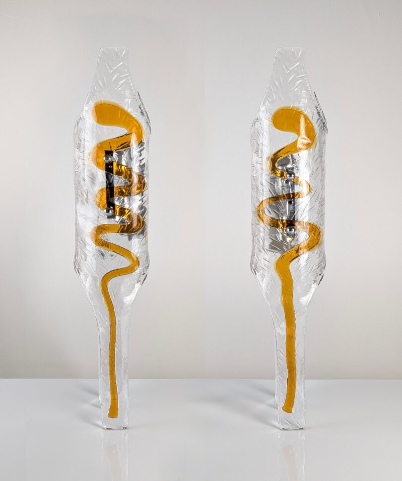 Par de Apliques XXL Murano por Toni Zuccheri para Mazzega, 1970s