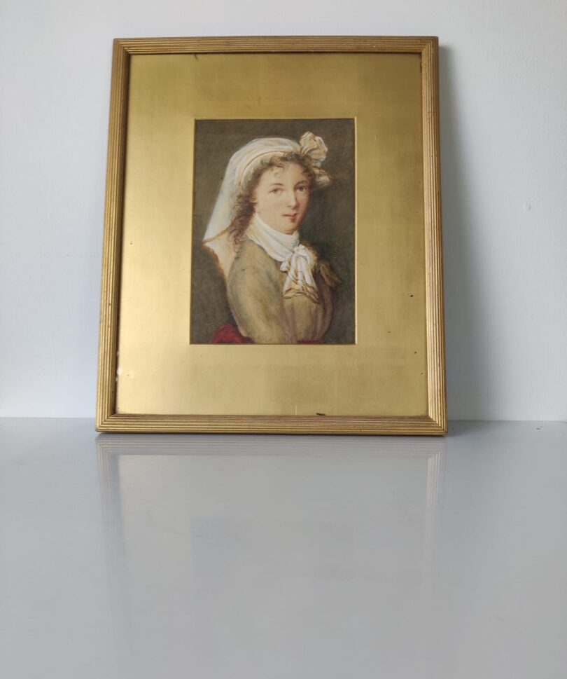 Interesante retrato en pastel Siglo XIX a documentar