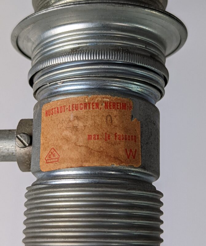 fabricada en los años 60 y 70 por Hustadt-Leuchten, Neheim-Huesten, Alemania - Imagen 5