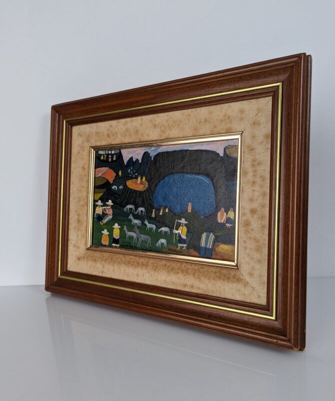 Oleo sobre piel por Luis Millingalli , Ecuador 1990s - Imagen 2
