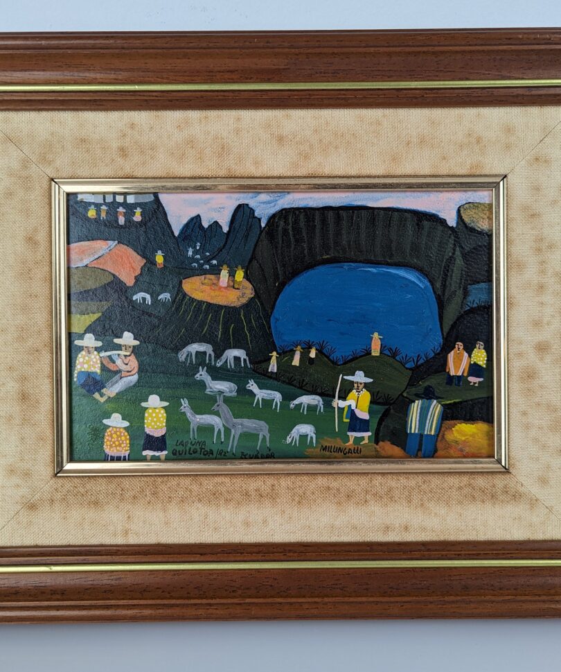 Oleo sobre piel por Luis Millingalli , Ecuador 1990s