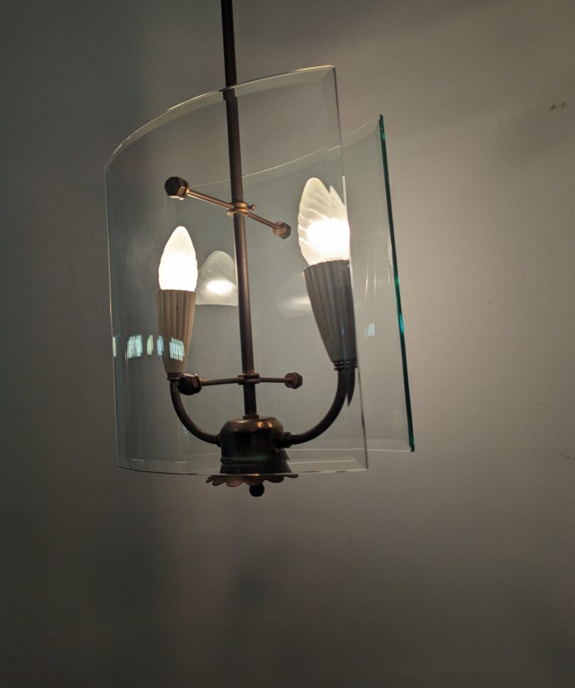 Lámpara de diseño Mid-Century de Pietro Chiesa para Fontana Arte , Italia 1940s