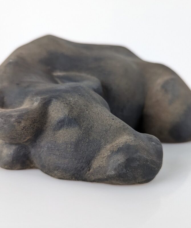 Escultura animal Búfalo de agua descansando por Elena Laverón - Imagen 6