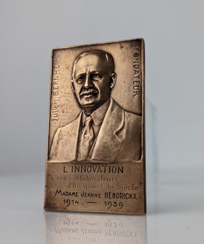 Medalla Bernheim Fondateur de Godefroid Devreese por Fonson & Cie, Belgica 1939 - Imagen 5