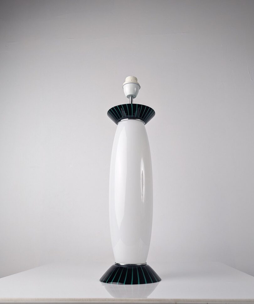 Lámpara de mesa en cristal por VeArt Italia 1980