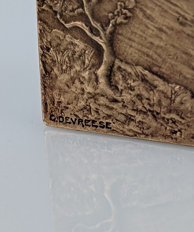 Medalla Bernheim Fondateur de Godefroid Devreese por Fonson & Cie, Belgica 1939 - Imagen 2