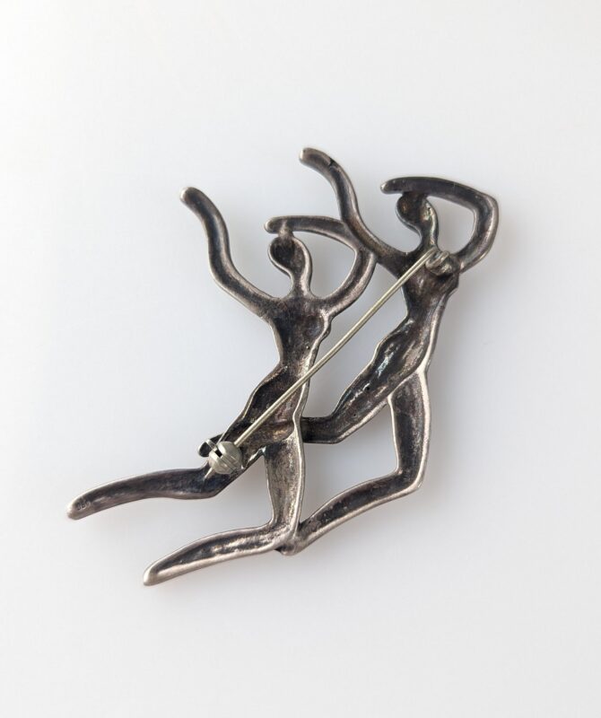 Broche de plata estilo Tolla Inbar 1990s - Imagen 3