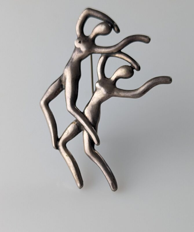 Broche de plata estilo Tolla Inbar 1990s - Imagen 2