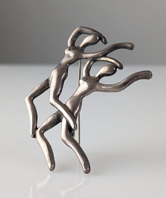 Broche de plata estilo Tolla Inbar 1990s - Imagen 5