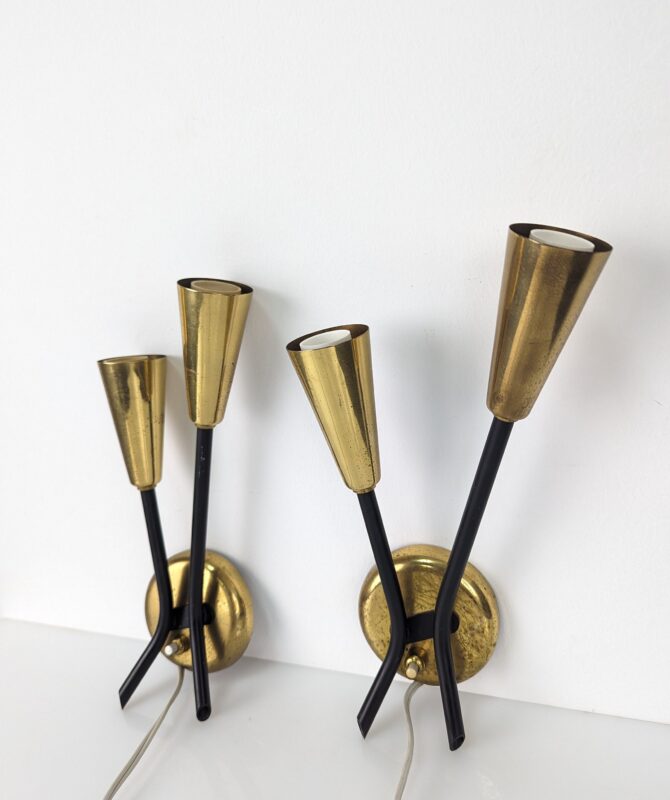 Par de apliques daneses por Voss Belysning 1950s