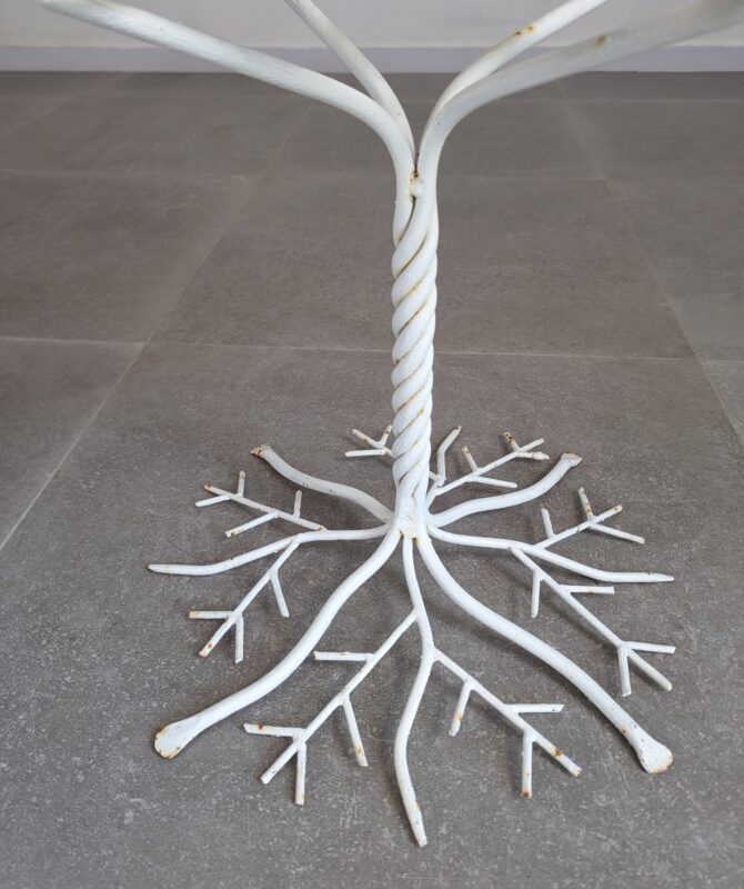 Silla de Jardín Escultóricas de Hierro Forjado con Diseño de Árbol 1950s - Imagen 8