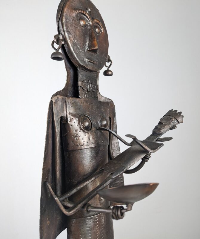 Escultura candelabro San Jose y Virgen con el Niño - Imagen 3
