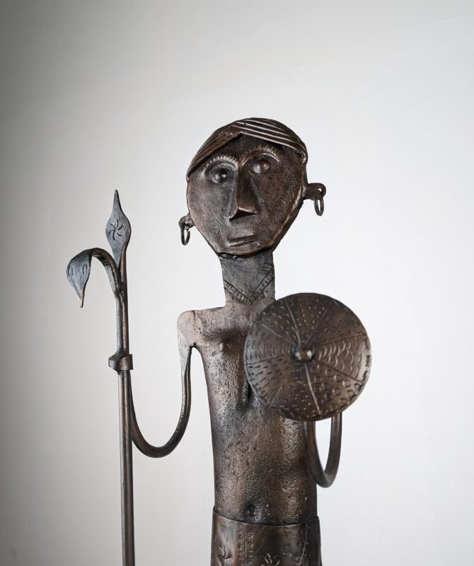 Escultura candelabro San Jose y Virgen con el Niño - Imagen 2