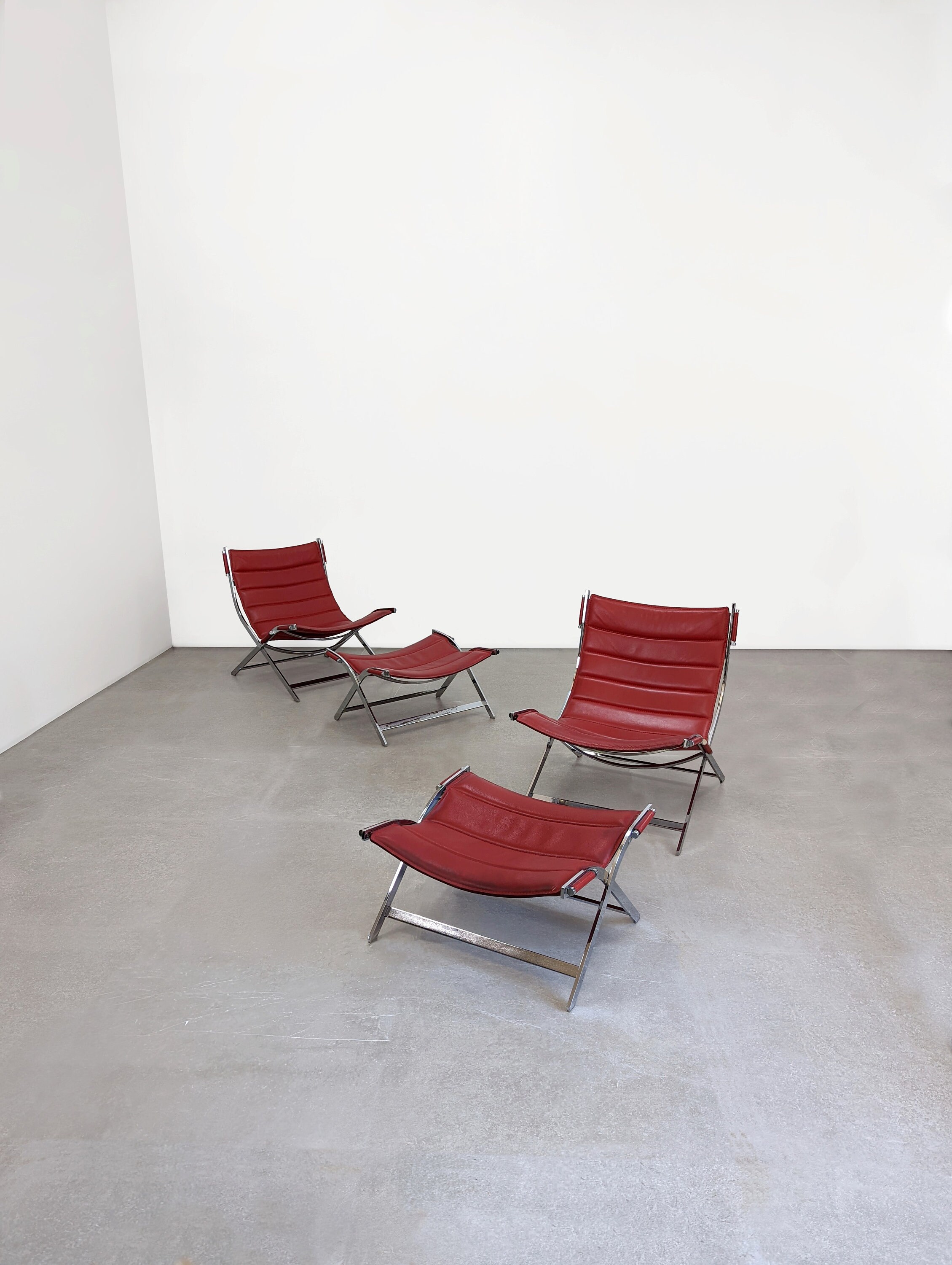 Par de sillones y otomanas de diseño por Antonio Citterio, Italia 1980s - Imagen 2