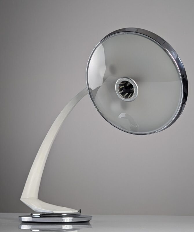 Lámpara Fase Boomerang 2000 en blanco y cromo, 1960s - Imagen 2
