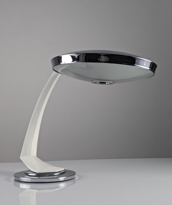 Lámpara Fase Boomerang 2000 en blanco y cromo, 1960s - Imagen 5