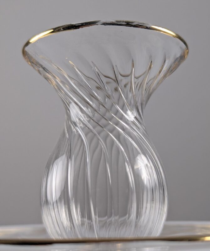 Par de candelabros en cristal veneciano y oro 1950s - Imagen 5