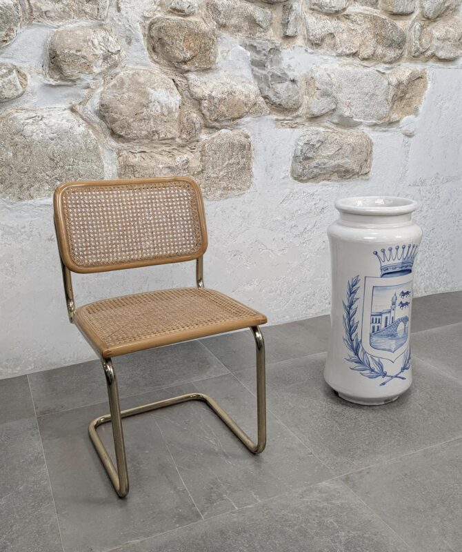 Antiguo Paragüero Bastonero de cerámica Talavera con Escudo de Bilbao - Imagen 2