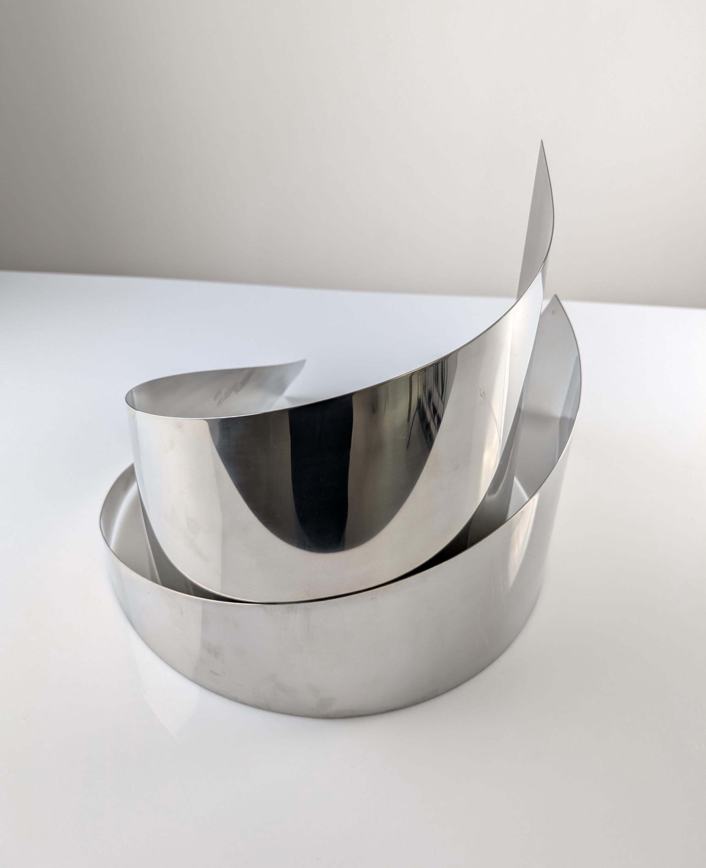 Escultura de Acero ”Silver Wind” Vertical by Joaquin Torres & Rafael Llamazares - Imagen 4