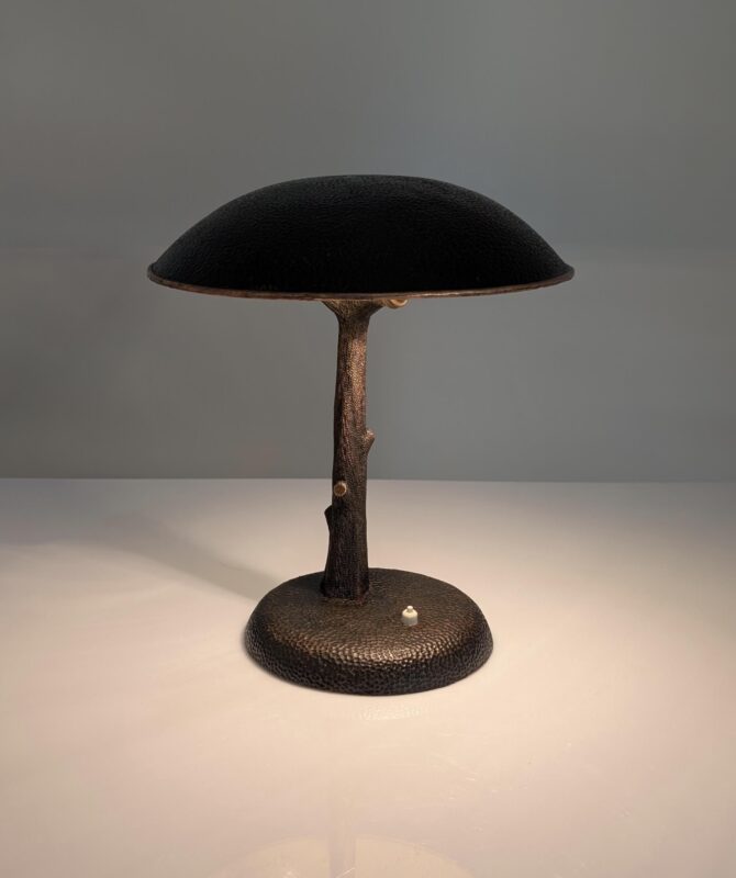 Lámpara Escultural de Cobre Martillado en Forma de Árbol, Mid-Century Modern