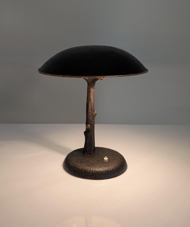 Lámpara Escultural de Cobre Martillado en Forma de Árbol, Mid-Century Modern