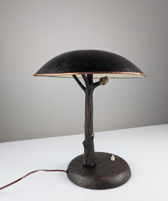 Lámpara Escultural de Cobre Martillado en Forma de Árbol, Mid-Century Modern - Imagen 3