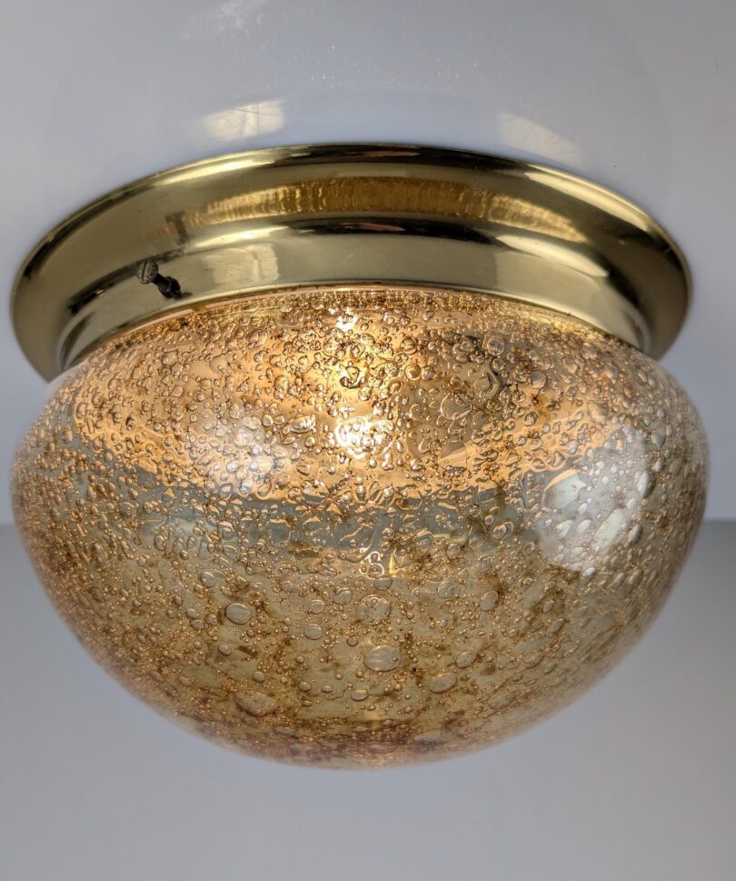 Lámpara de Techo de Cristal de Murano Efecto Caramelo 1960s