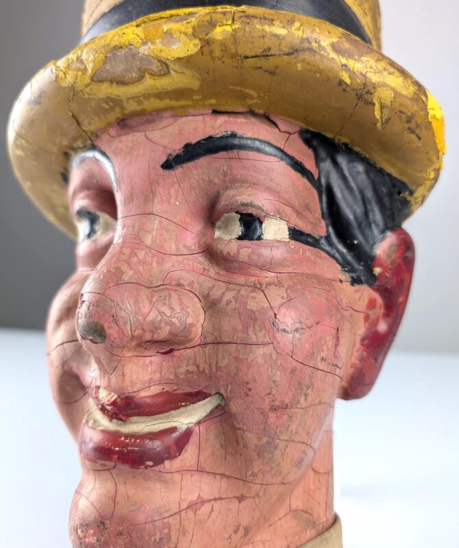 Antigua Cabeza de Madera Publicitaria de Dean Martin, Años 1950s - Imagen 3