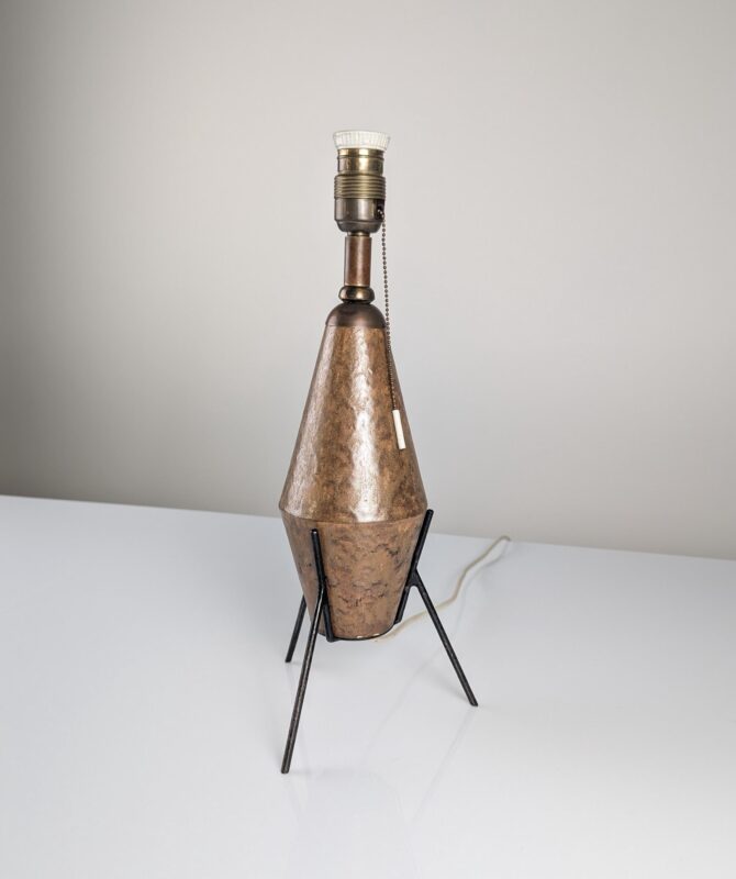 Lámpara de Mesa Brutalista en Cerámica e Hierro, 1950s - Imagen 8