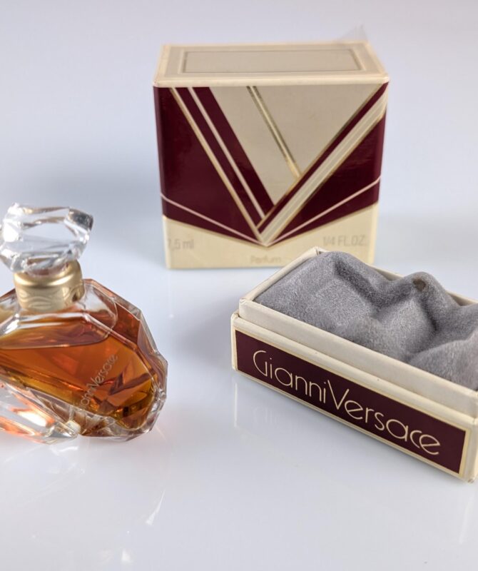 Perfume Miniatura Gianni Versace Parfum Puro 7,5 ml, Rare 1981 con Caja Original - Imagen 3