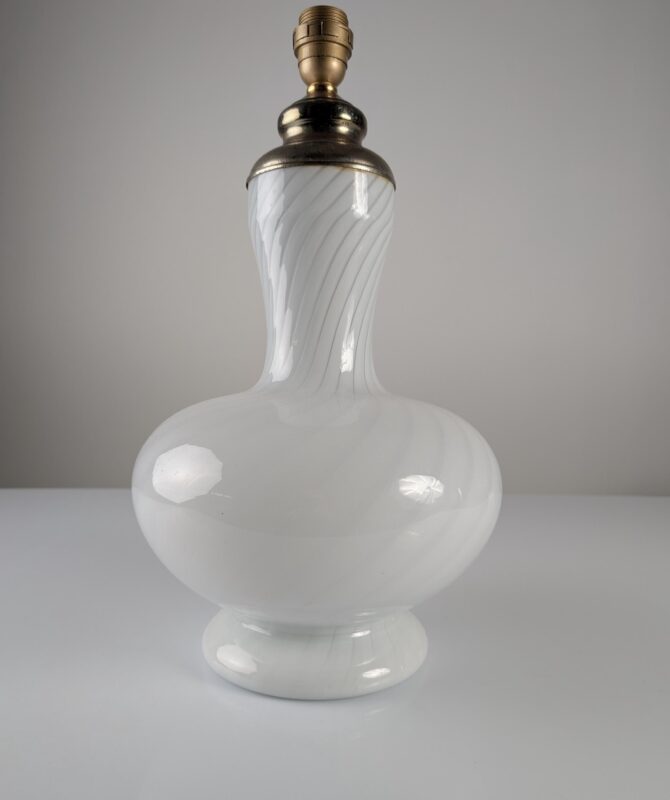 Lámpara de Mesa Italiana en Cristal de Murano con Doble Iluminación y Latón, 1960s - Imagen 7
