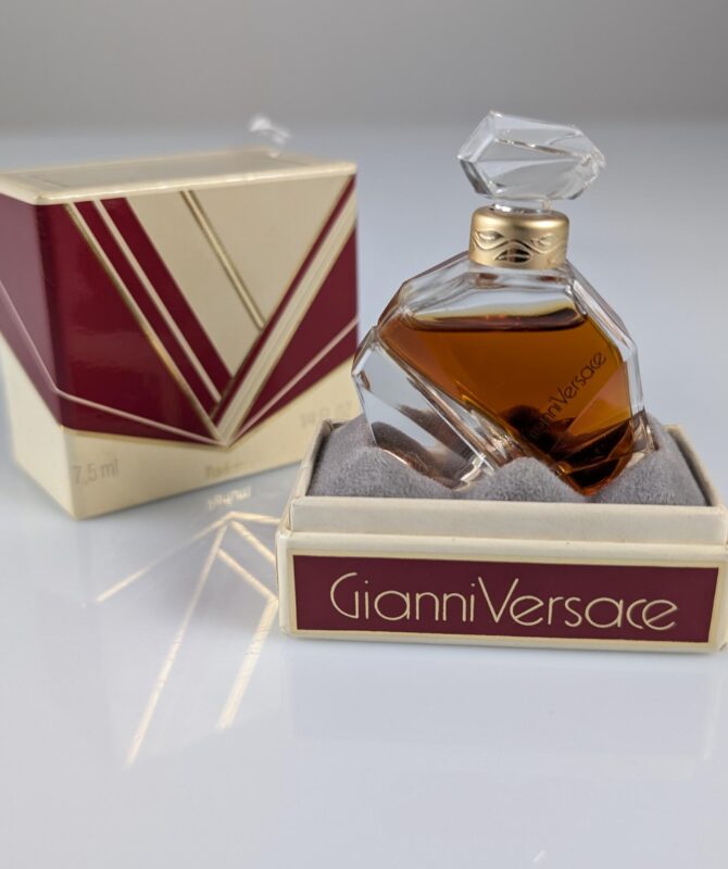 Perfume Miniatura Gianni Versace Parfum Puro 7,5 ml, Rare 1981 con Caja Original - Imagen 2