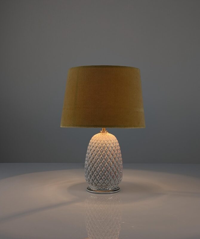 Lámpara Piña de Mesa en Porcelana con Efecto Iridiscente y Oro por Capodimonte - Imagen 8