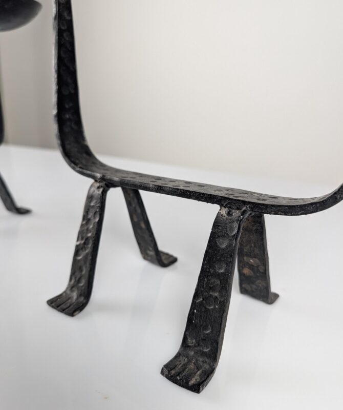 Par de Candelabros de Hierro Forjado, 1950s - Imagen 6