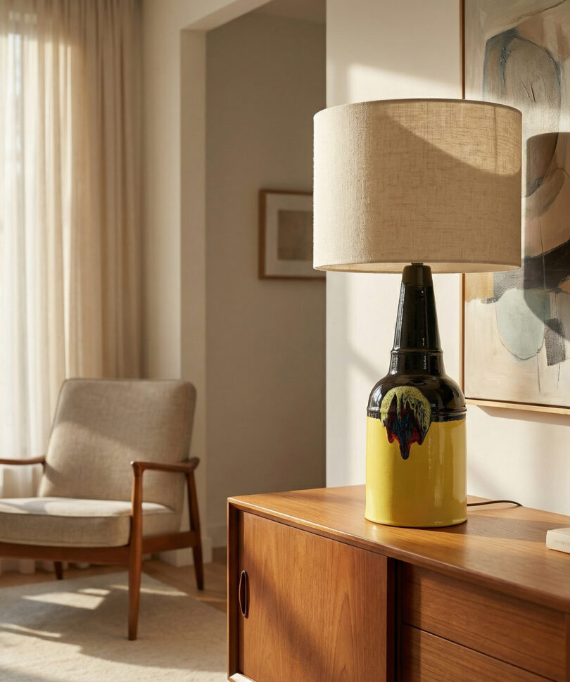 Lámpara de Mesa Bjørn Wiinblad Rosenthal Cerámica Vidriada Dinamarca 1970s