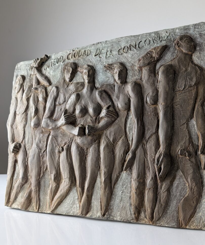Esperanza d'Ors Placa Relieve Bronce Escultura Figurativa España 1990s