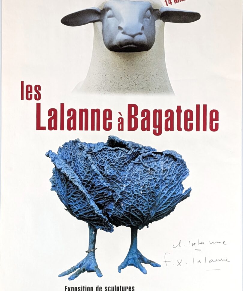 Póster de Exposición Original de Les Lalanne "À Bagatelle" Firmado a Mano, 1998