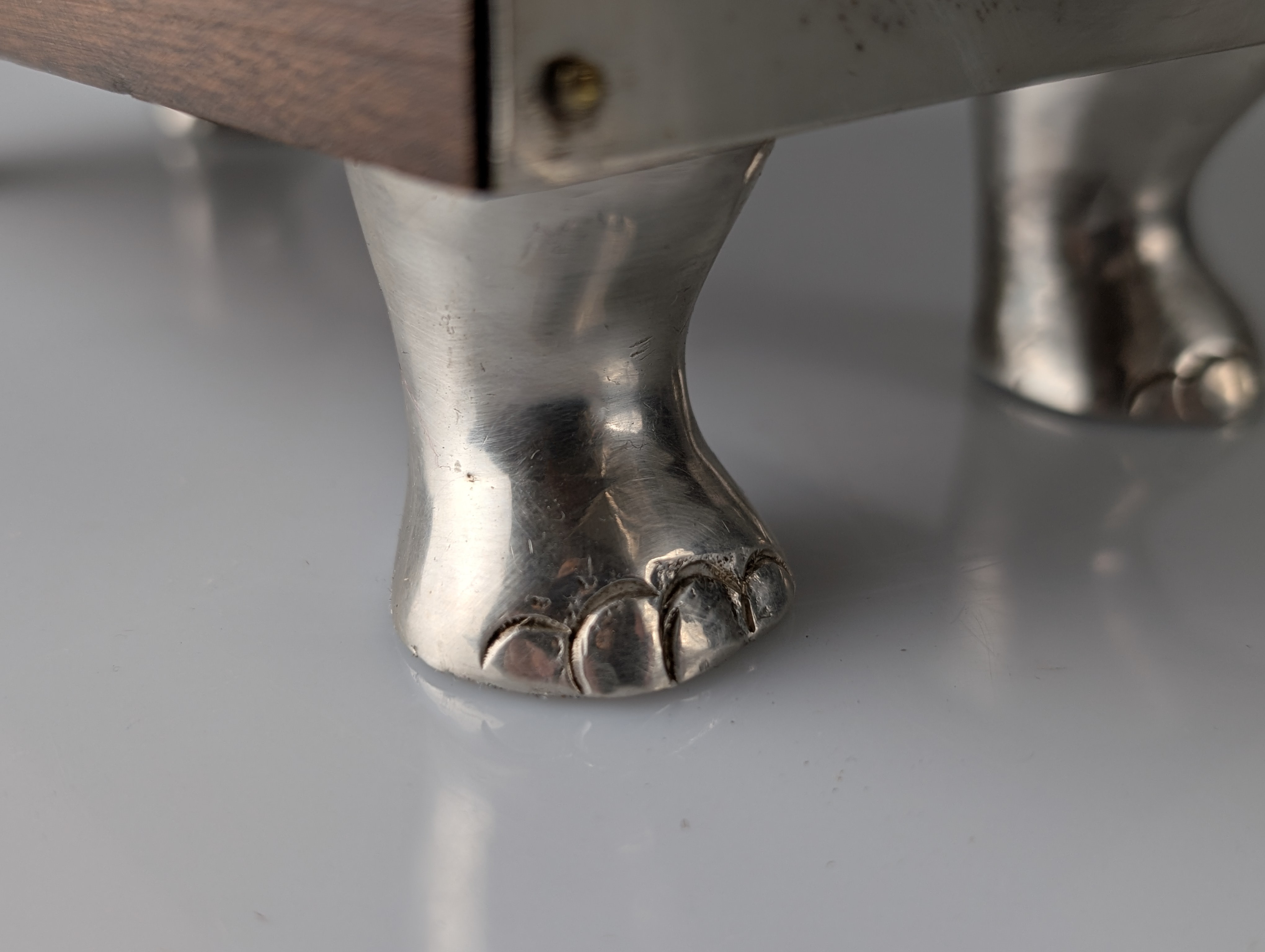 Botellero Rhino Almazán, Madera y Alpaca, Mid-Century Modern, 1960s - Imagen 7