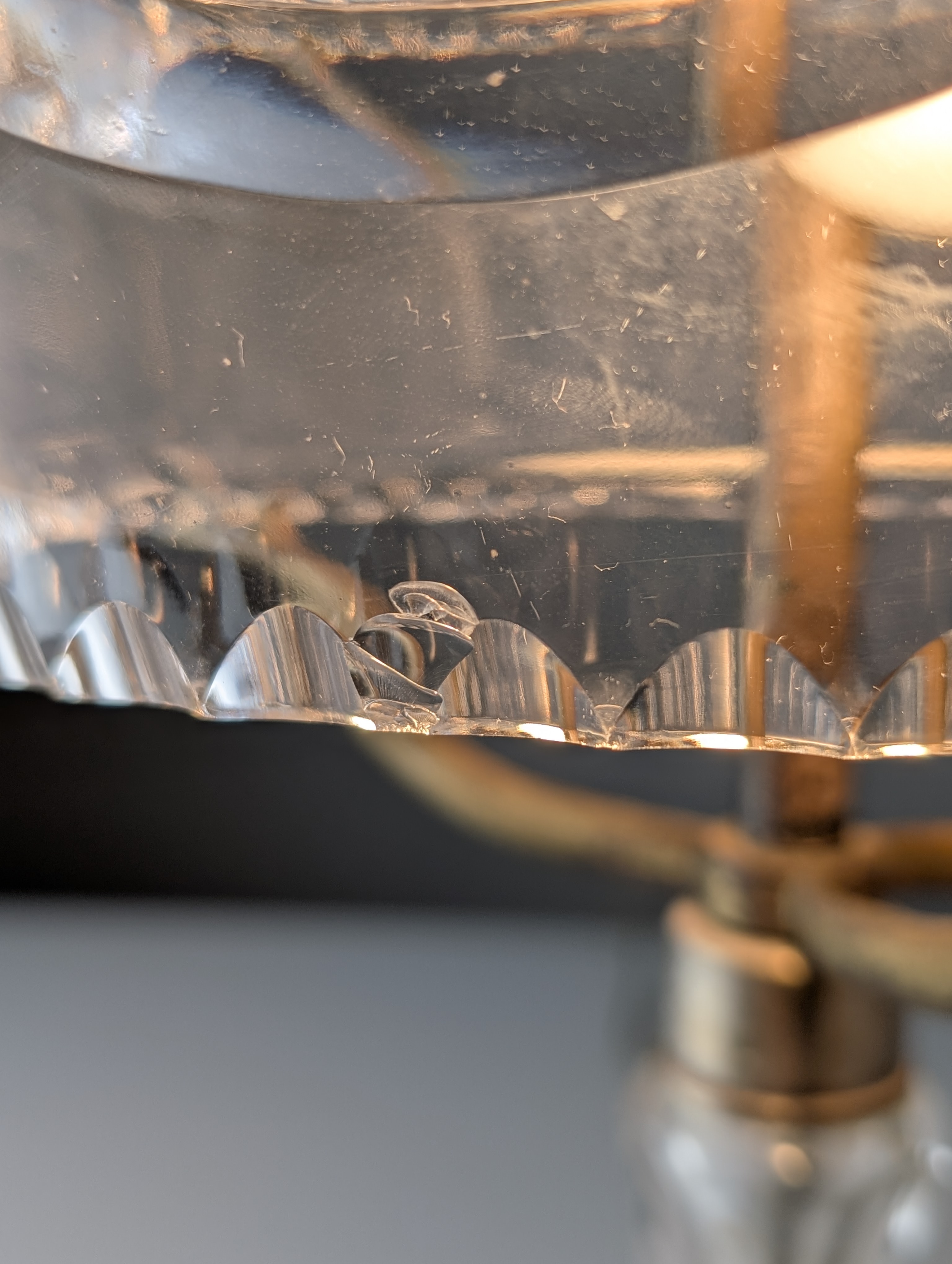 Lámpara de Mesa Art Déco Tipo Seta en Cristal Tallado Francia 1920s - Imagen 14