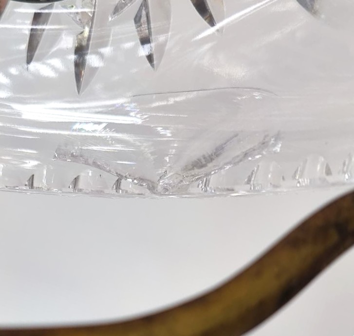 Lámpara de Mesa Art Déco Tipo Seta en Cristal Tallado Francia 1920s - Imagen 17