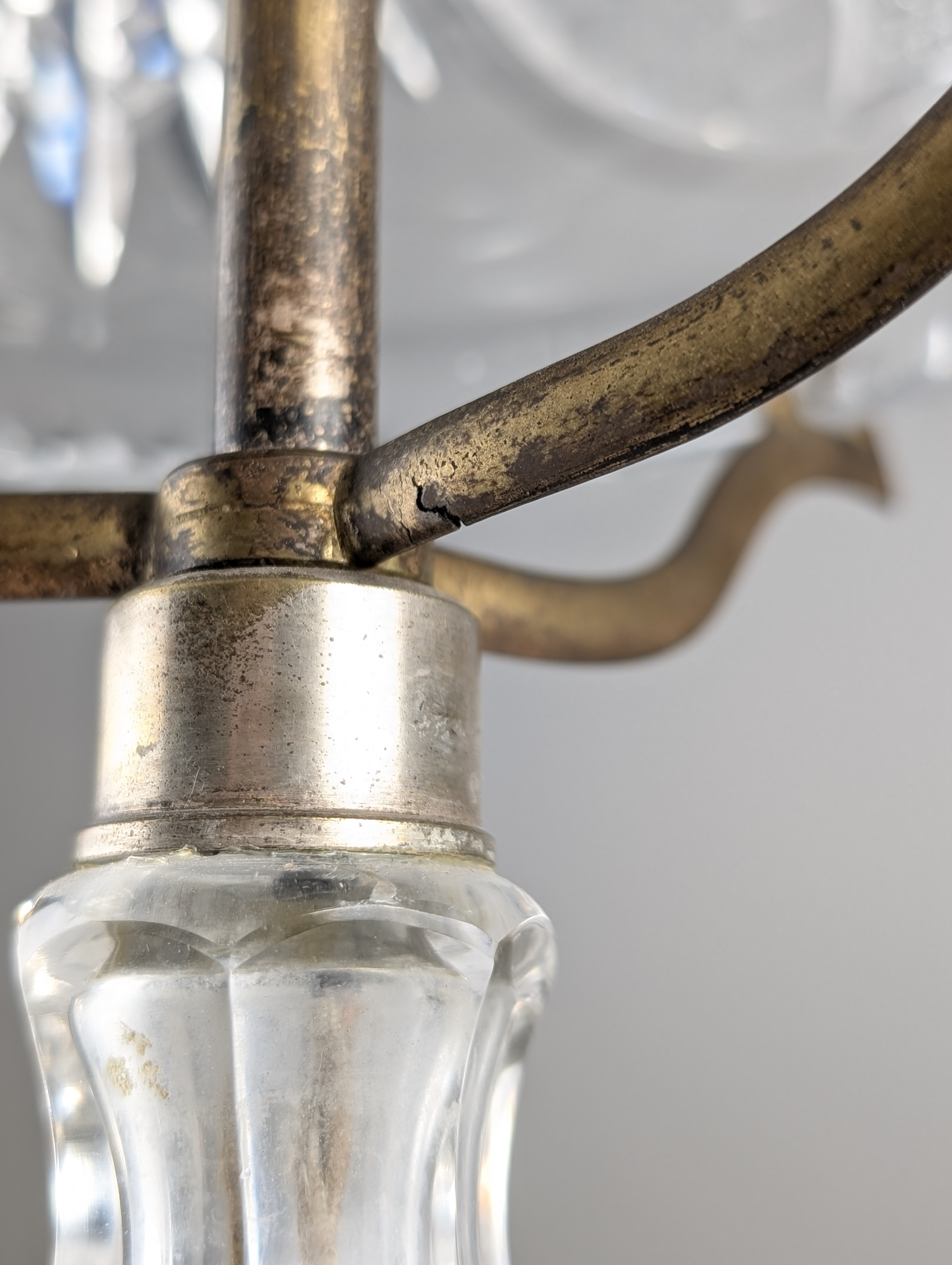 Lámpara de Mesa Art Déco Tipo Seta en Cristal Tallado Francia 1920s - Imagen 15