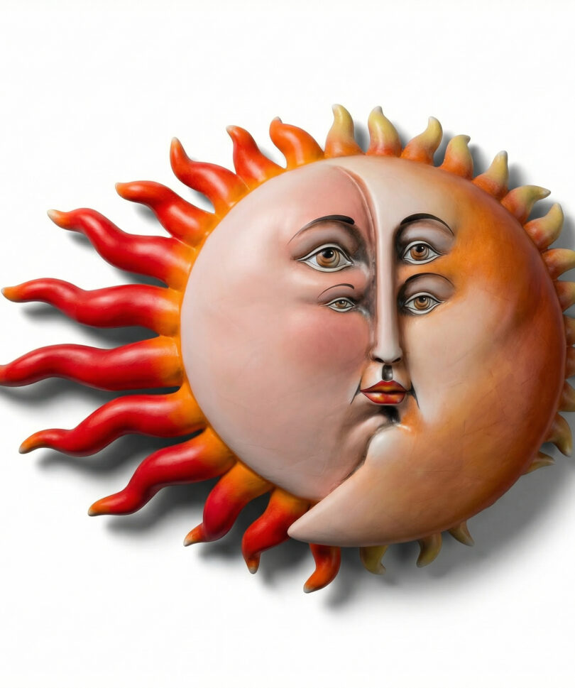 Escultura Monumental en Papel Maché de Sergio Bustamante, 'Sol Eclipse', 1997