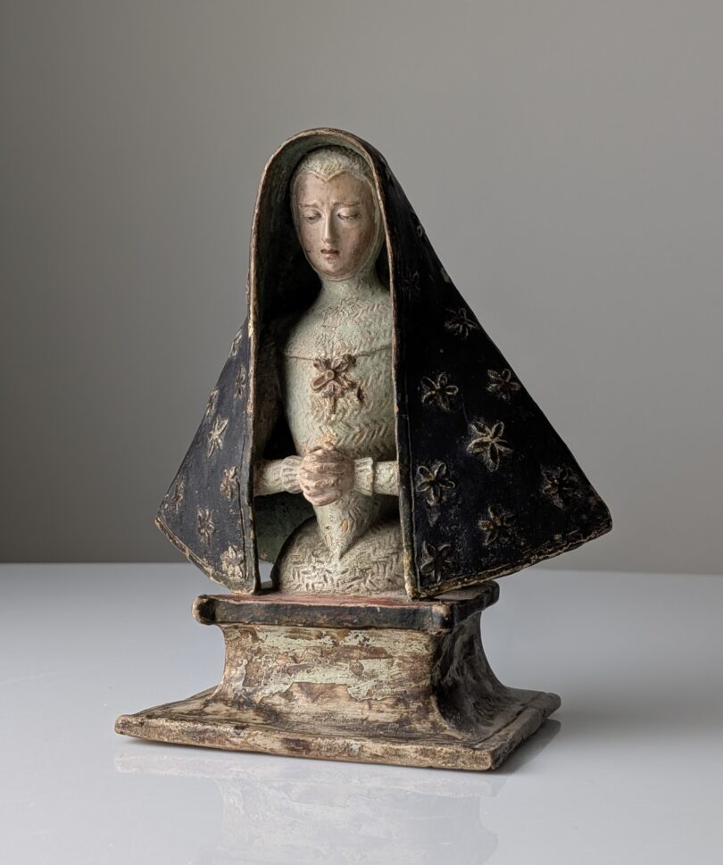 Escultura Mater Dolorosa en Terracota Policromada, Siglo XVIII