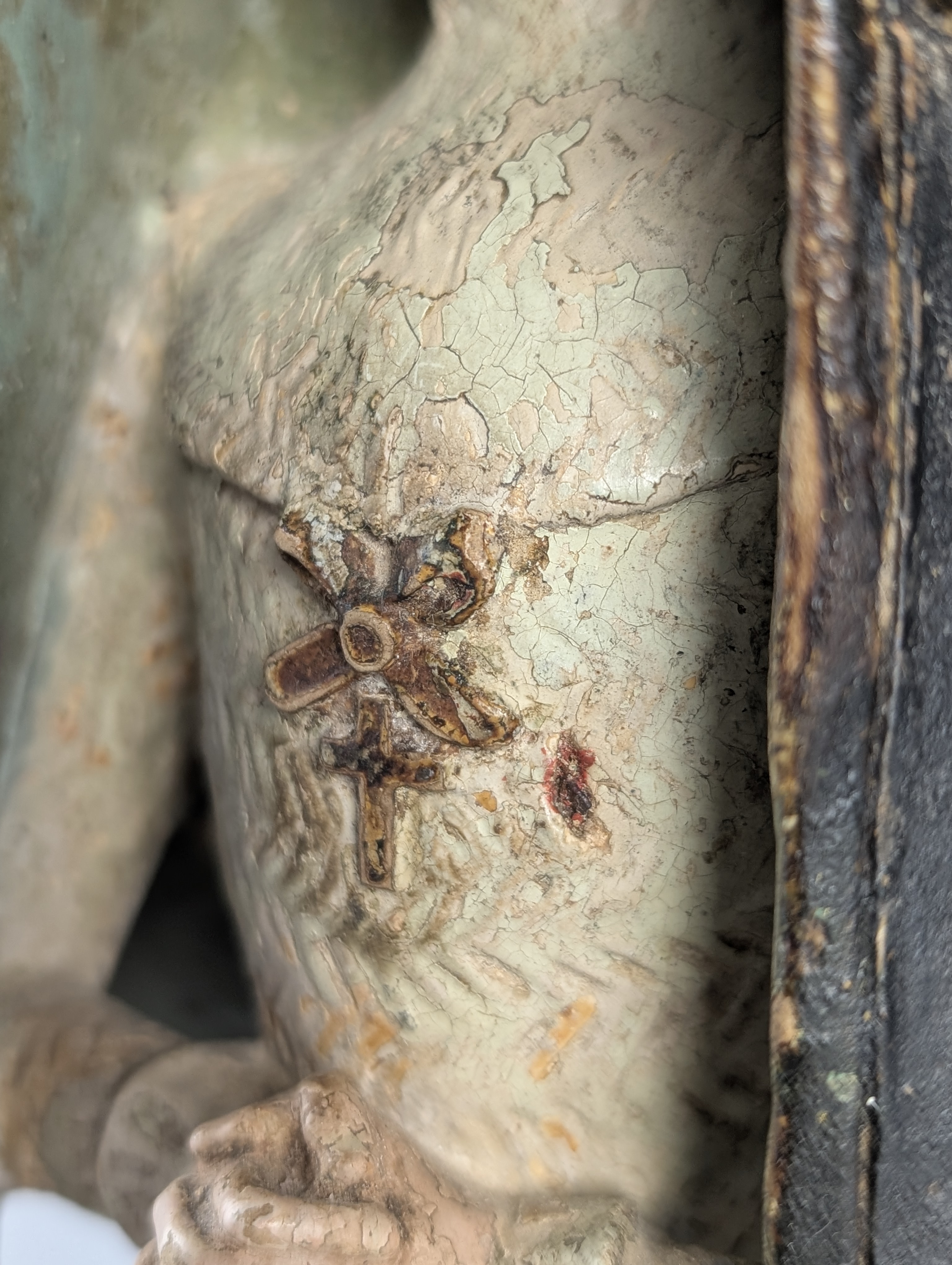 Escultura Mater Dolorosa en Terracota Policromada, Siglo XVIII - Imagen 14