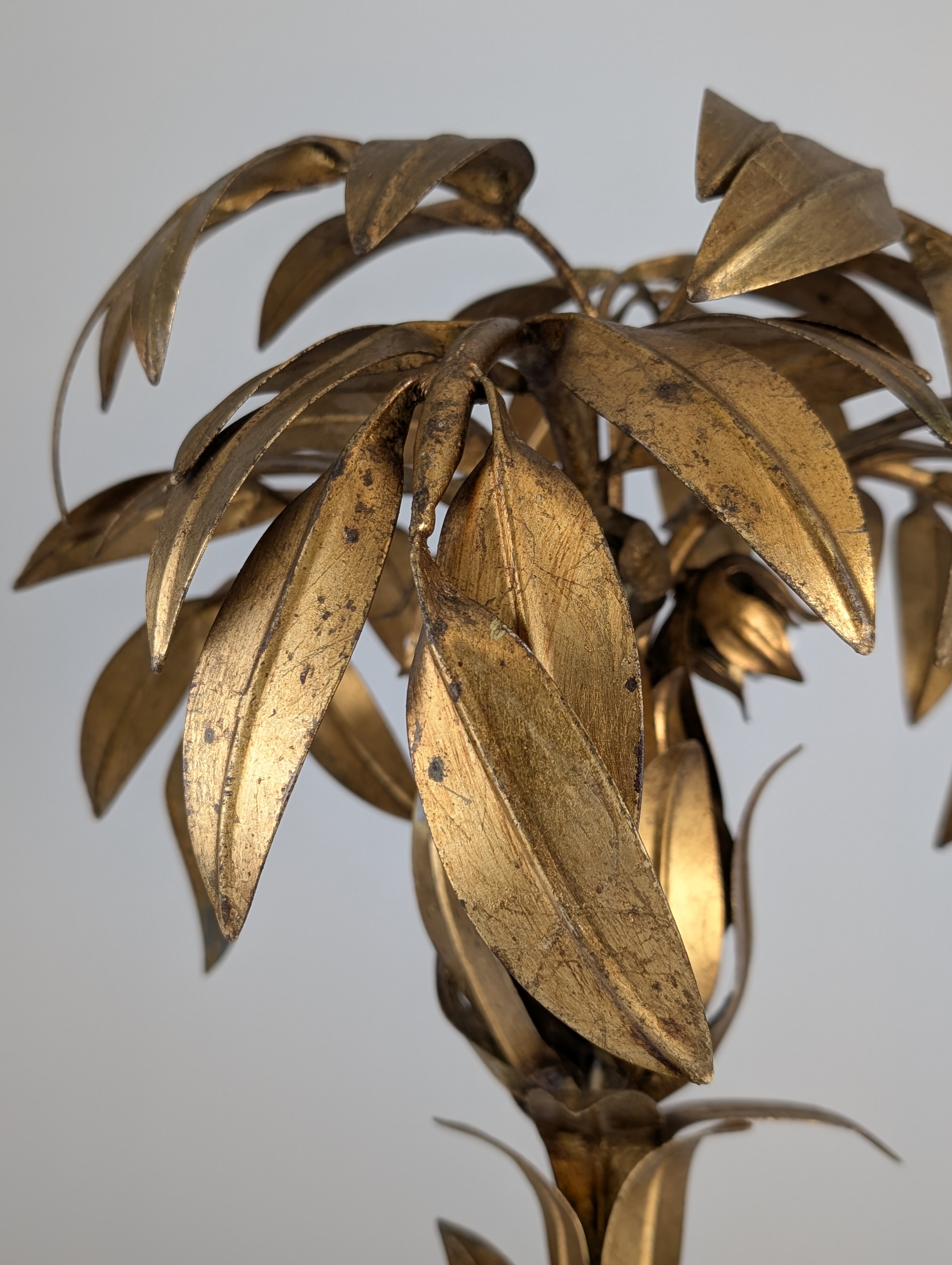 Lámpara de Mesa Palmera en Metal Dorado de Hans Kögl, 1970s - Imagen 7