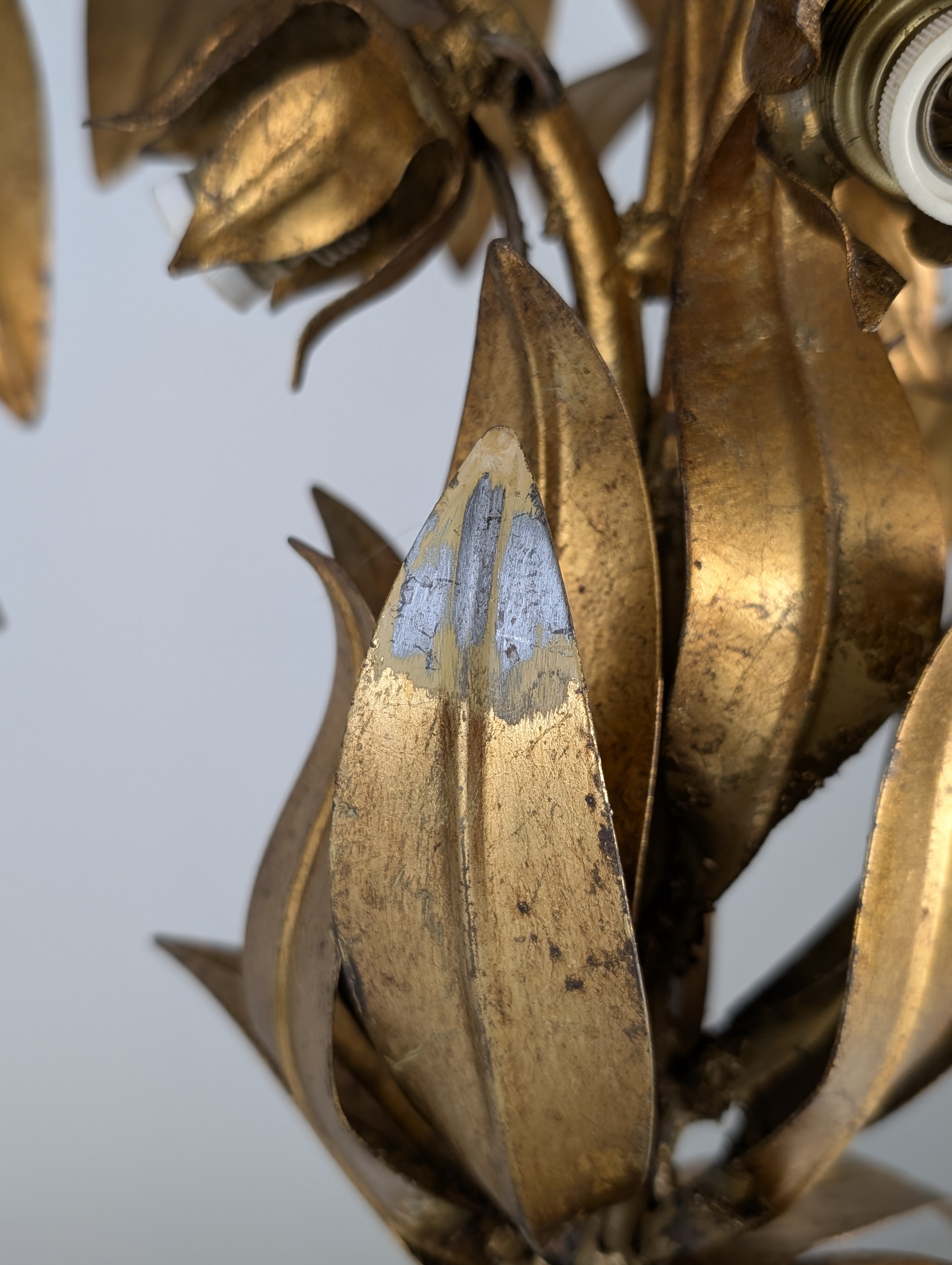 Lámpara de Mesa Palmera en Metal Dorado de Hans Kögl, 1970s - Imagen 6