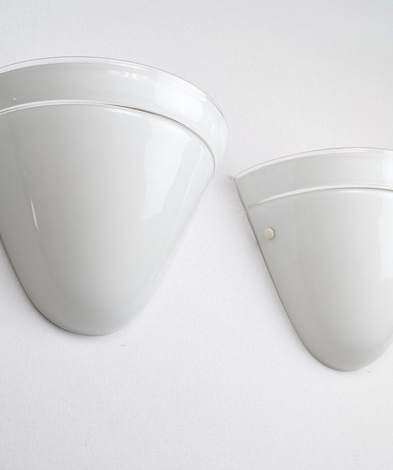 Par de Apliques Murano Due Cristal Blanco, Italia, 1980s